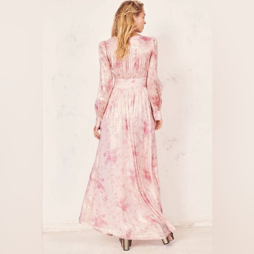 LoveShackFancy Cyrena Dress in Pale Rose Pink - Picture 2 of 7